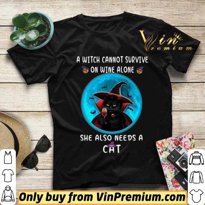 092ab9b7 a witch can not survive on wine alone she also need a cat shirt sweater 4 - A Witch Can Not Survive On Wine Alone She Also Need A Cat shirt sweater