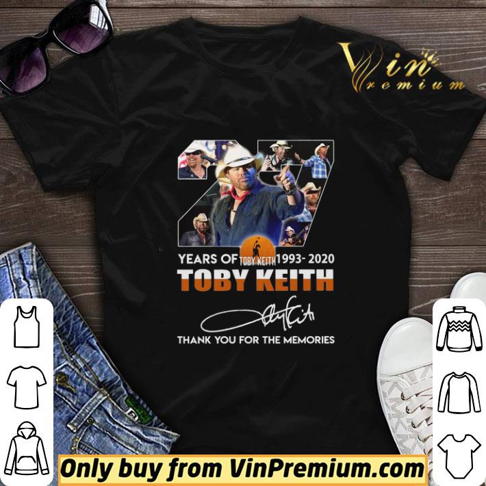 27 Years Of Toby Keith 1993 2020 Thank You For The Memories Signature shirt sweater