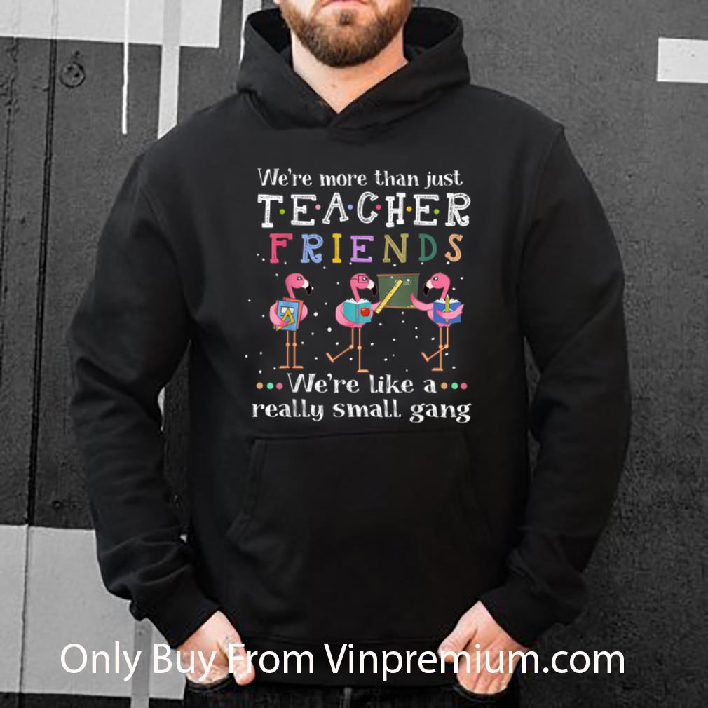Premium Flamingo We're More than Just Teacher Friends We're Like A Really Small Gang shirt 5aa38d46 premium flamingo we re more than just teacher friends we re like a really small gang shirt 4 - Premium Flamingo We're More than Just Teacher Friends We're Like A Really Small Gang shirt