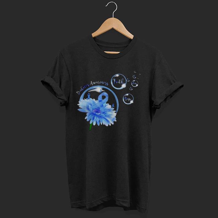 Diabetes awareness faith love hope flowers Shirt