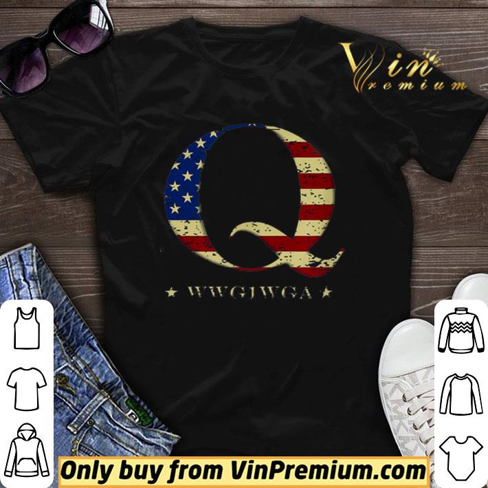 Official Q American Flag Wwg1wga shirt sweater