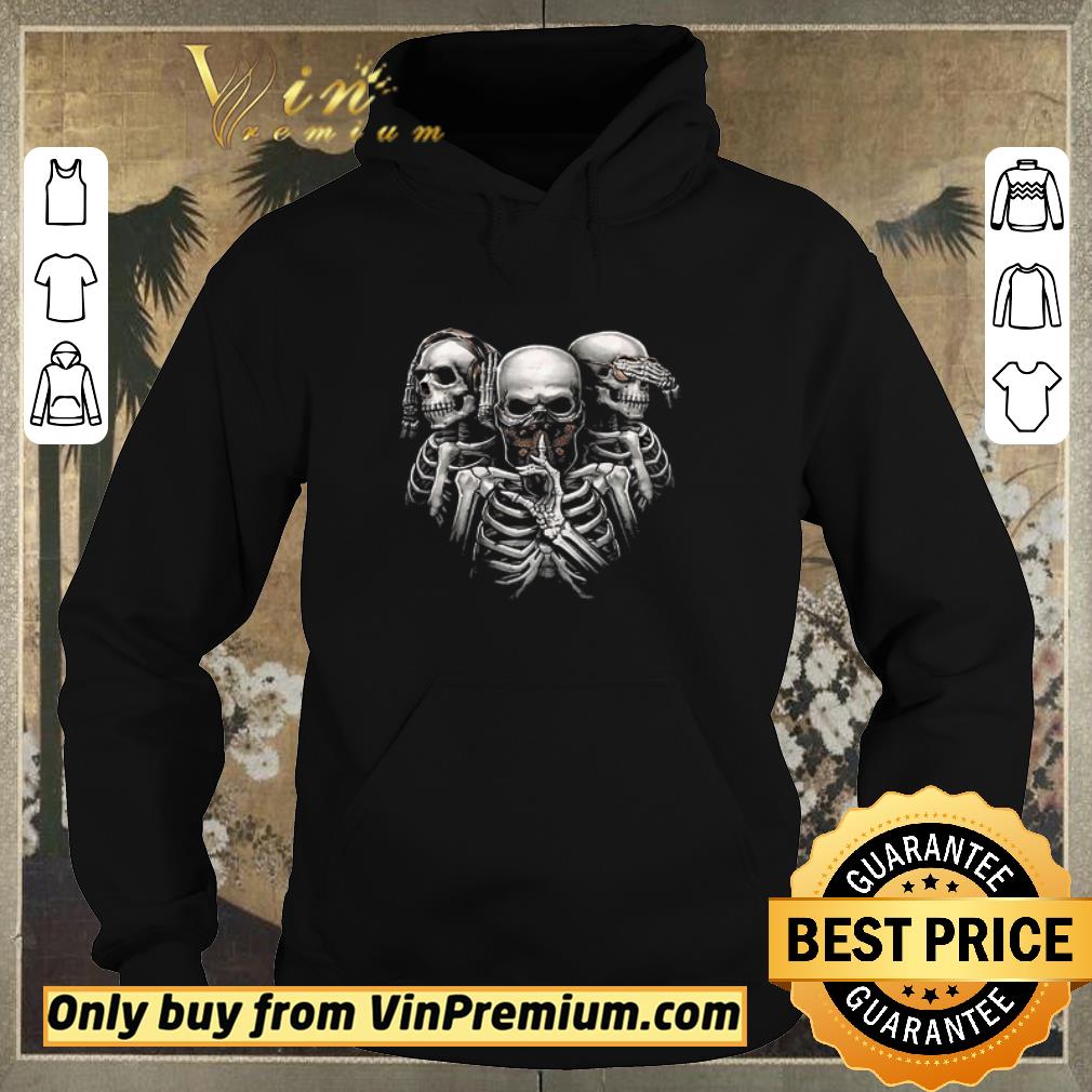 714f7648 official hear no evil see no evil speak no evil skulls shirt sweater 4 - Official Hear No Evil See No Evil Speak No Evil Skulls shirt sweater