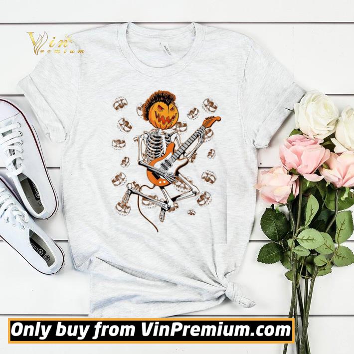 78f3bbe8 awesome rock skeleton pumpkin playing guitar halloween shirt sweater 4 - Awesome Rock skeleton pumpkin playing guitar halloween shirt sweater
