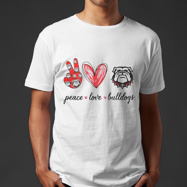 824cd6b7 peace love georgia bulldogs football shirt 4 - Peace Love Georgia Bulldogs football Shirt