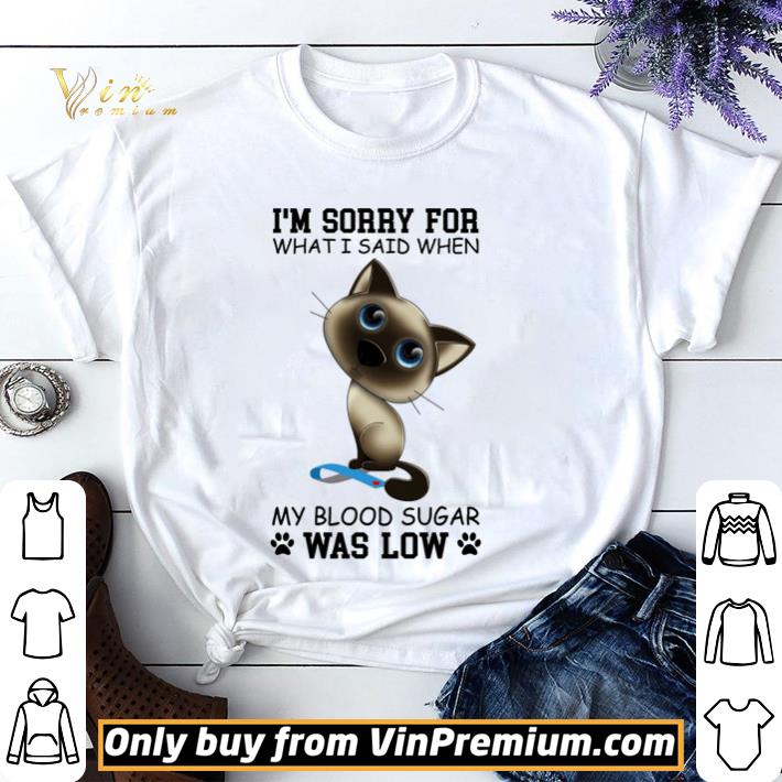 Cat I’m sorry for what I said when my blood sugar was low shirt sweater