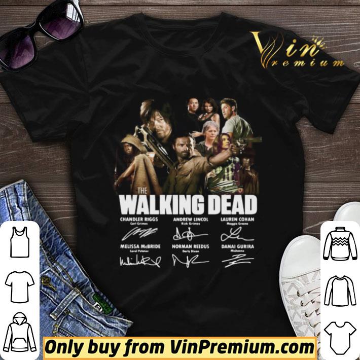 The walking dead movie characters signatures shirt sweater