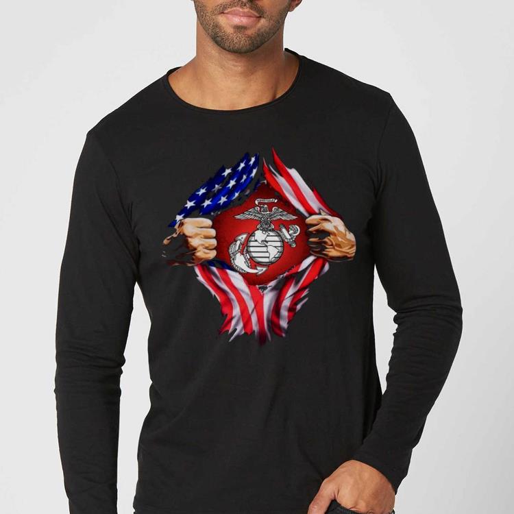 9be53447 united states marine corps inside american flag shirt 4 - United States Marine Corps Inside American Flag Shirt