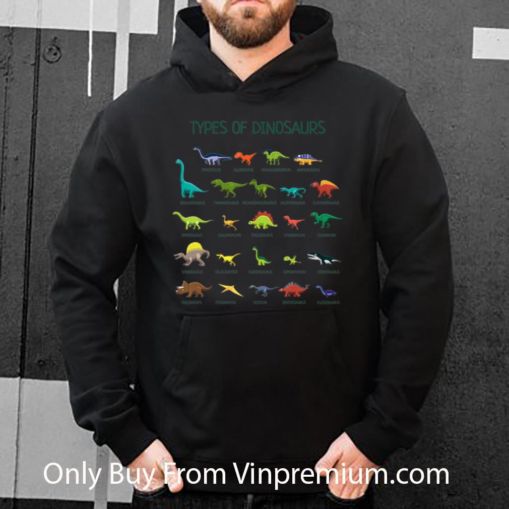 a0c963af nice types of dinosaurs dino identification shirt 4 - Nice Types Of Dinosaurs Dino Identification shirt