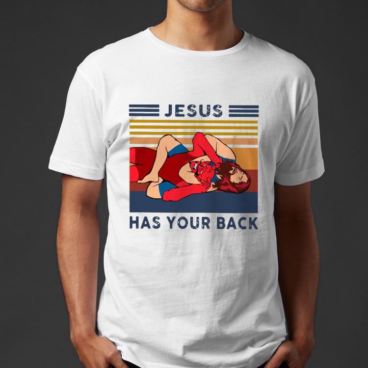b2bd0778 wrestling jesus has your back vintage shirt 4 - Wrestling Jesus Has Your Back Vintage Shirt