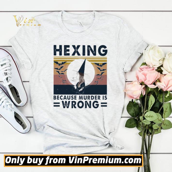 c2cf4a89 hexing because murder is wrong witch vintage shirt sweater 4 - Hexing Because Murder Is Wrong Witch Vintage shirt sweater