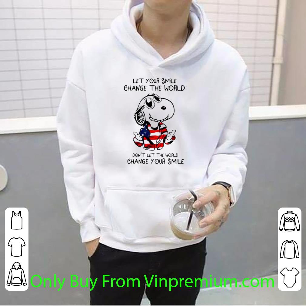 cd7c8462 original snoopy american flag let your smile change the world don t let the world shirt 4 - Original Snoopy American Flag Let Your Smile Change The World Don’t Let The World shirt