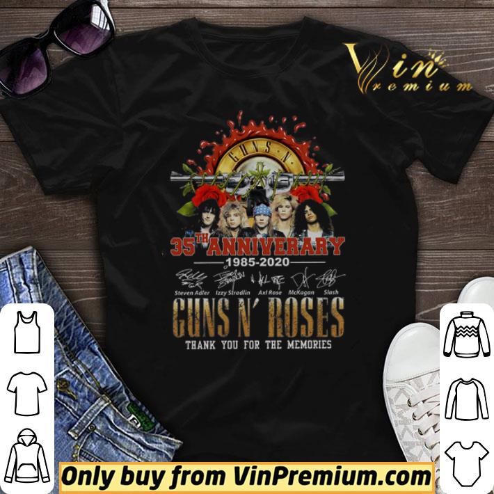 35th Anniversary 1985 2020 Signature Guns N’ Roses Thank You For The Memories shirt sweater