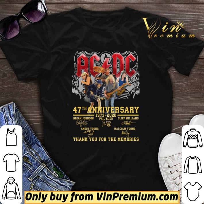 ACDC 47th anniversary 1973 2020 signatures thank you for the memories shirt sweater
