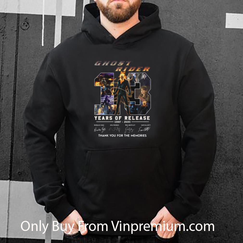 f1958159 nice ghost rider film 13 years of release 2007 2020 signatures shirt 4 - Nice Ghost Rider film 13 Years Of Release 2007-2020 Signatures shirt