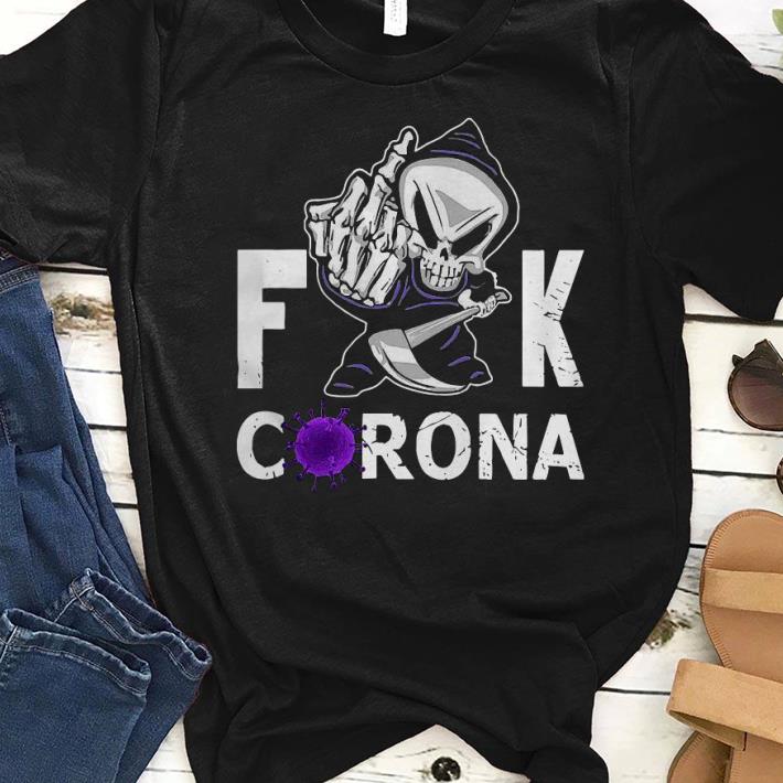 Grim Reaper Middle Finger Fuck Corona Shirt