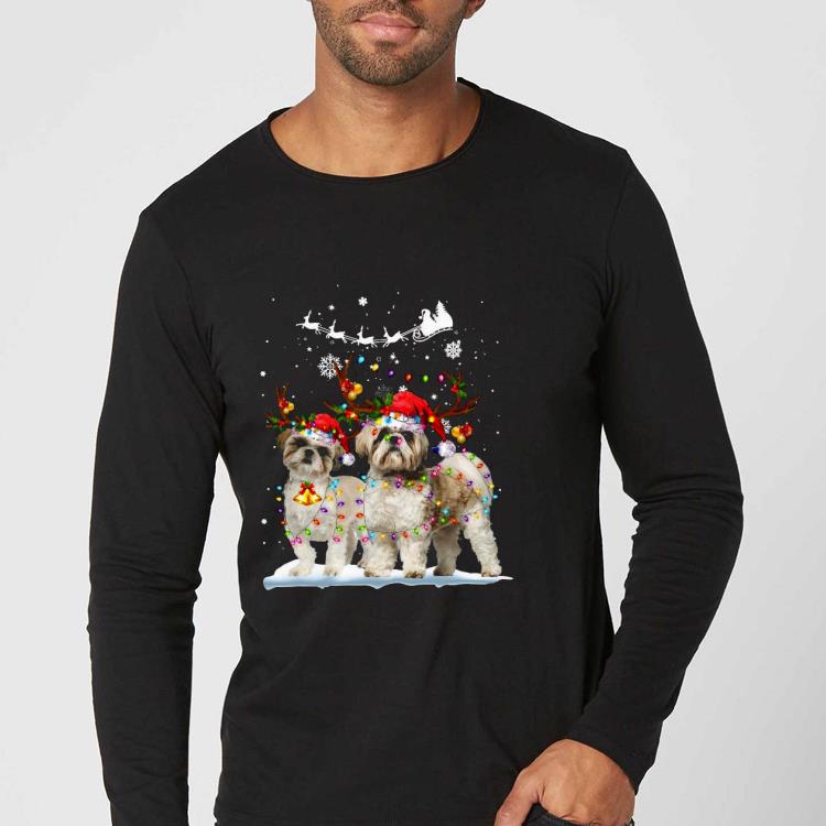 1ac1cd86 nice shih tzu reindeer christmas lights sweater shirt 4 - Nice Shih Tzu Reindeer Christmas Lights Sweater Shirt