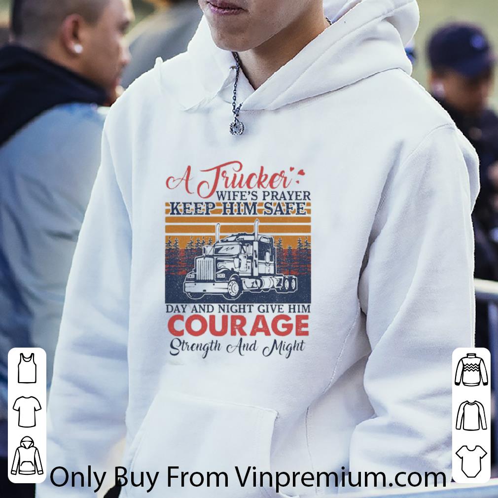 1b66165a awesome vintage a trucker wife s player keep him safe day and night give him courage shirt 4 - Awesome Vintage A Trucker Wife’s Player Keep Him Safe Day And Night Give Him Courage shirt