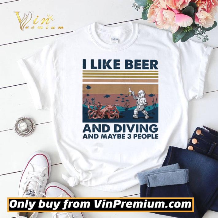 Nice Octopus I like beer and diving and maybe 3 people vintage retro shirt sweater Nice Octopus I like beer and diving and maybe 3 people vintage retro shirt sweater