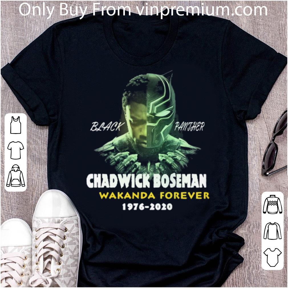 Awesome Black Panther Rip Chadwick Wakanda Forever 1976 2020 shirt