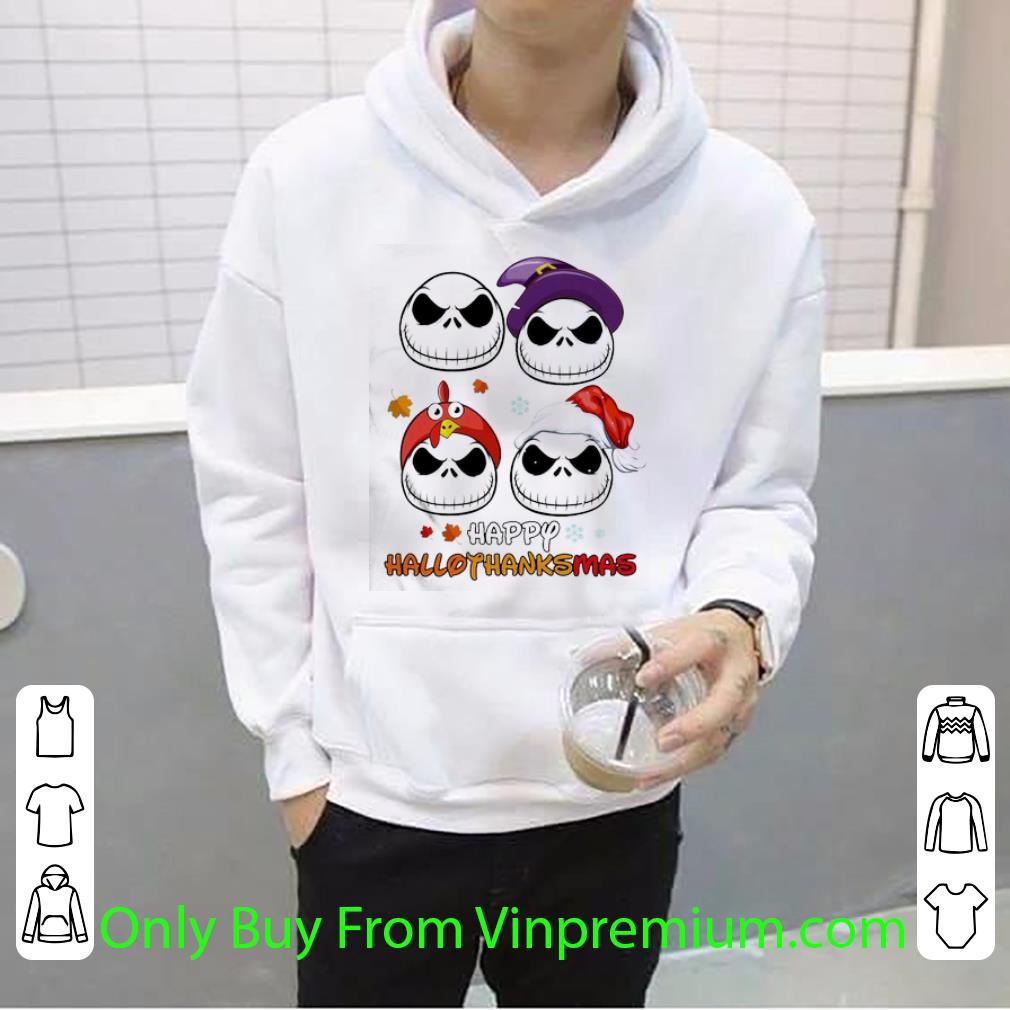 4c28dbae premium jack skellington happy hallothanksmas shirt 4 - Premium Jack Skellington Happy Hallothanksmas shirt