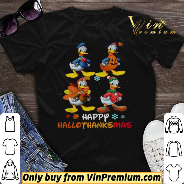 Awesome Donald Disney Halloween And Merry Christmas Happy Hallothanksmas shirt sweater