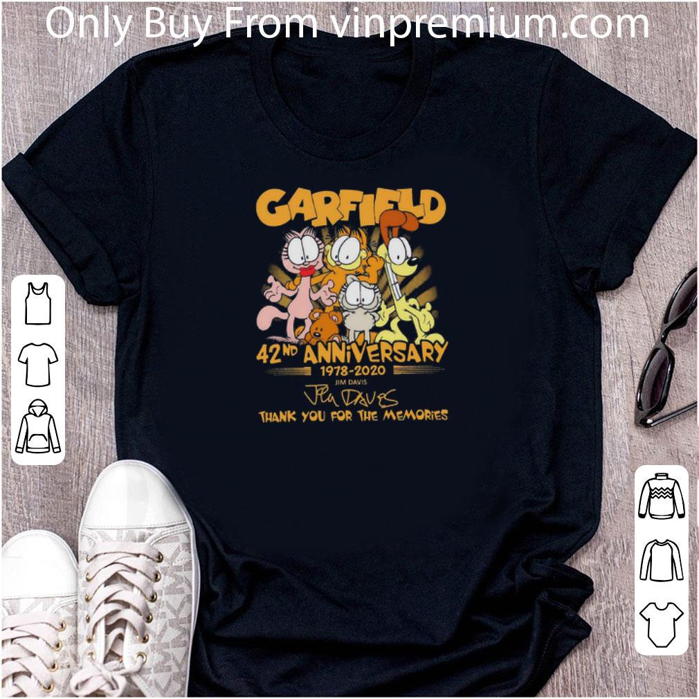 Awesome Garfield 42nd Anniversary 1978 2020 Thank You For The Memories Signature shirt