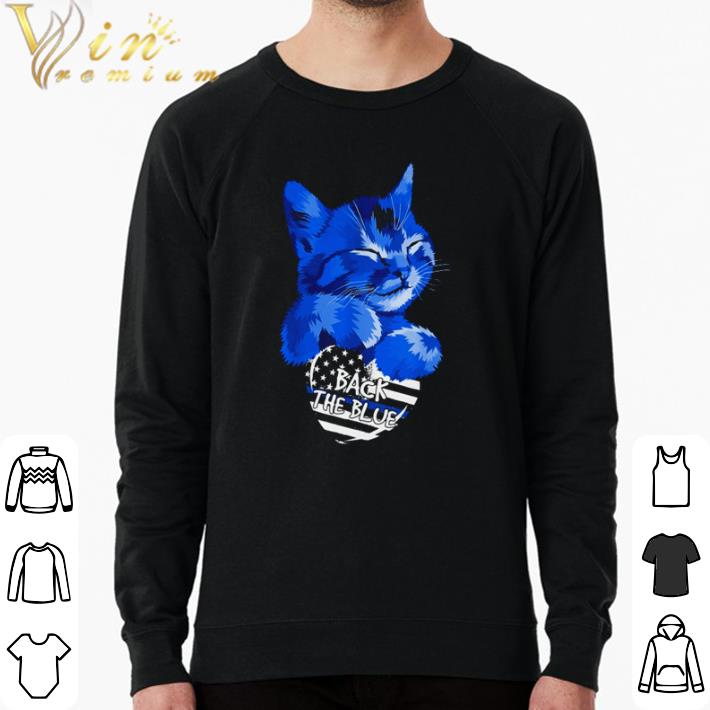 8bd7ed54 official cat hug thin blue line heart back the blue shirt sweater 4 - Official Cat hug Thin Blue Line heart back the blue shirt sweater
