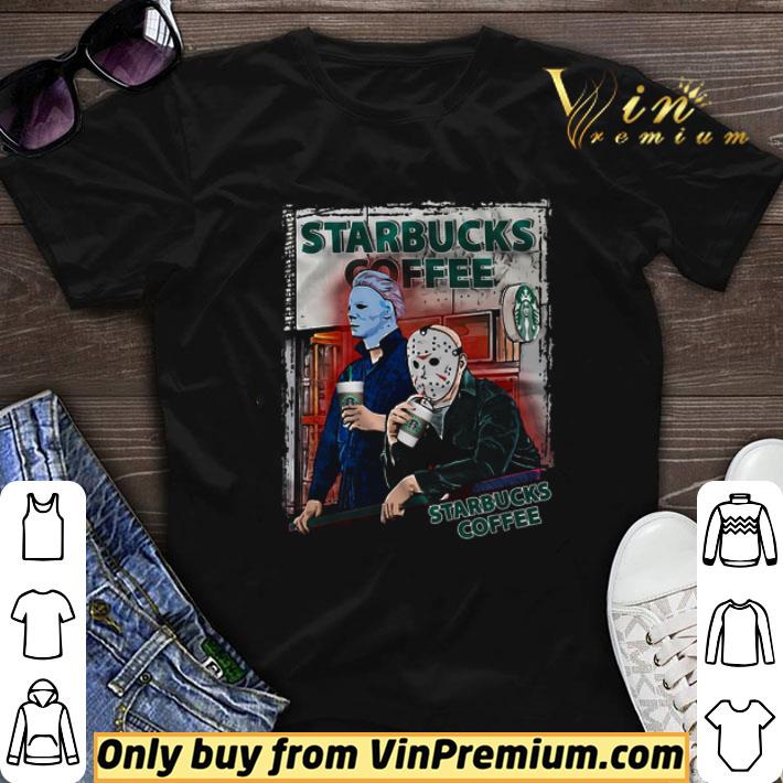 Awesome Michael Myers And Jason Voorhees Of The Horror Starbucks Coffee shirt sweater