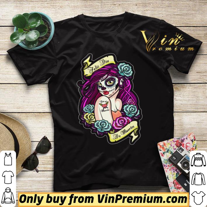 9dfd26cb official feliz dia de muertos pin up girl shirt 4 - Official Feliz Dia De Muertos Pin up Girl shirt