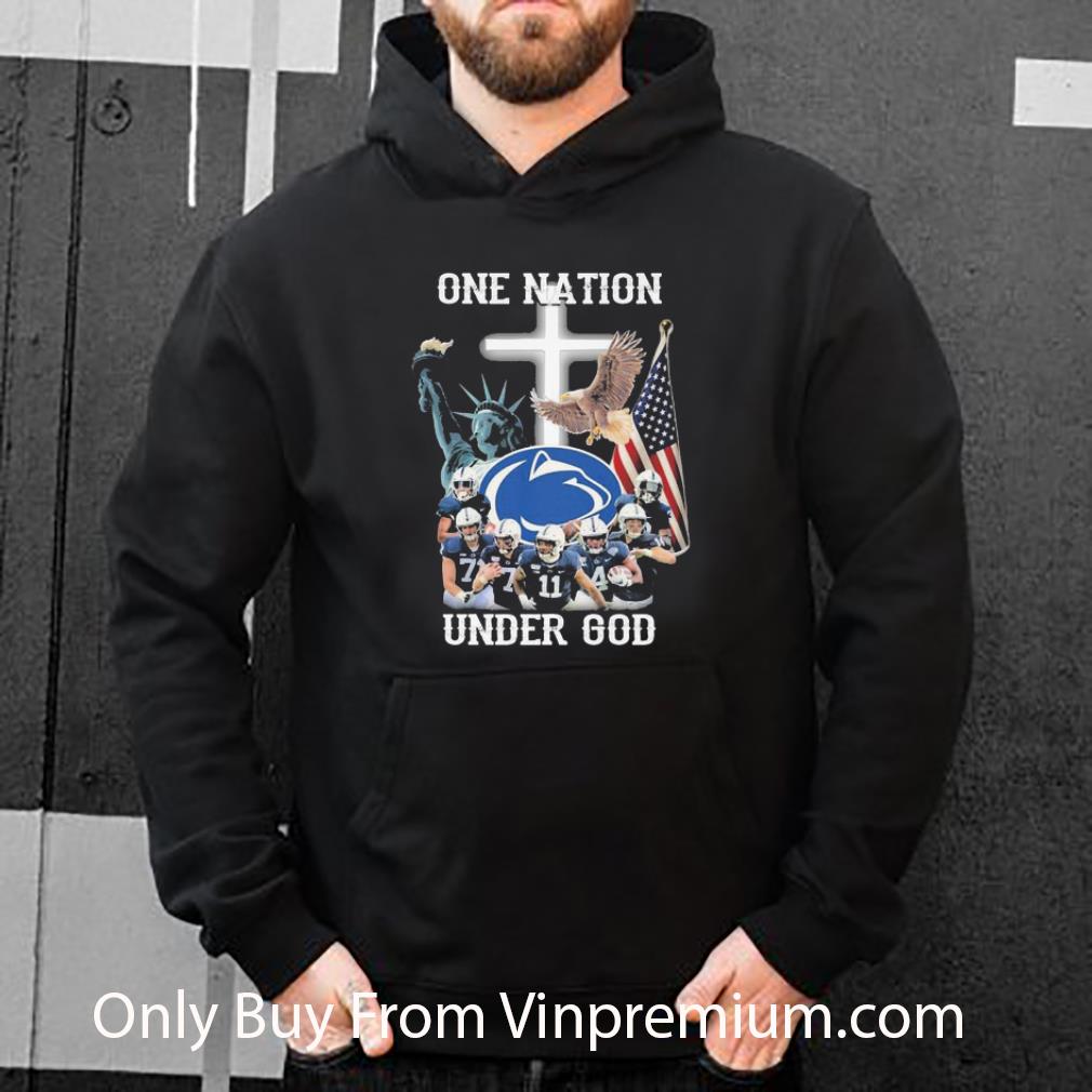 aa0e8d7e nice penn state nittany lions one nation under god american flag shirt 4 - Nice Penn State Nittany Lions One Nation Under God American Flag shirt