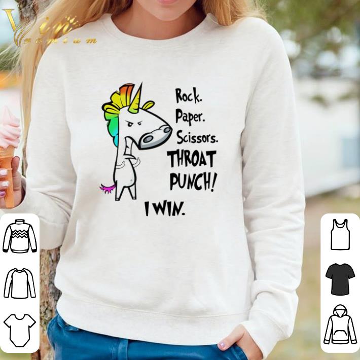 aaff8651 funny unicorn rock paper scissors throat punch i win shirt sweater 4 - Funny Unicorn Rock paper scissors throat punch i win shirt sweater