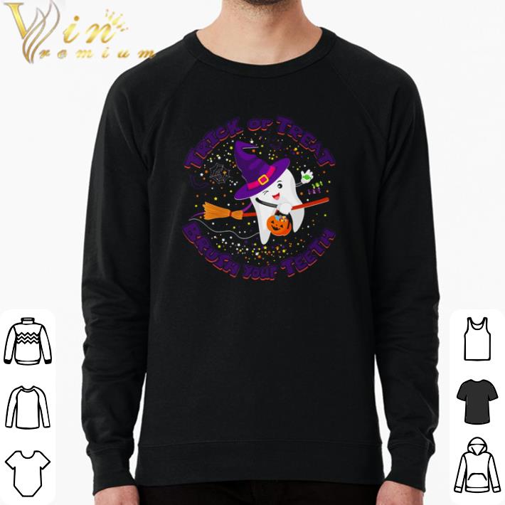 af5d13ec funny trick or treat brush your teeth halloween dentist shirt 4 - Funny Trick Or Treat Brush Your teeth Halloween Dentist shirt