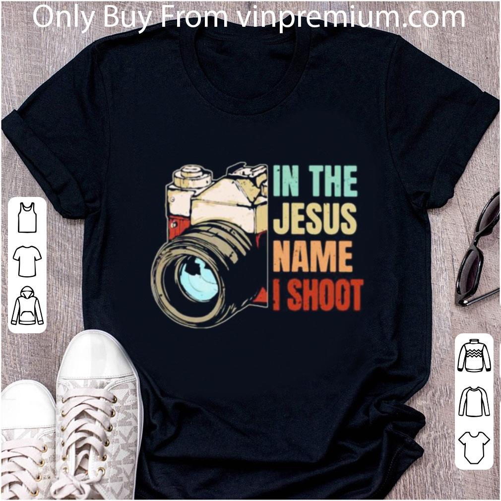 Awesome In Jesus Name I Shoot Camera Vintage shirt