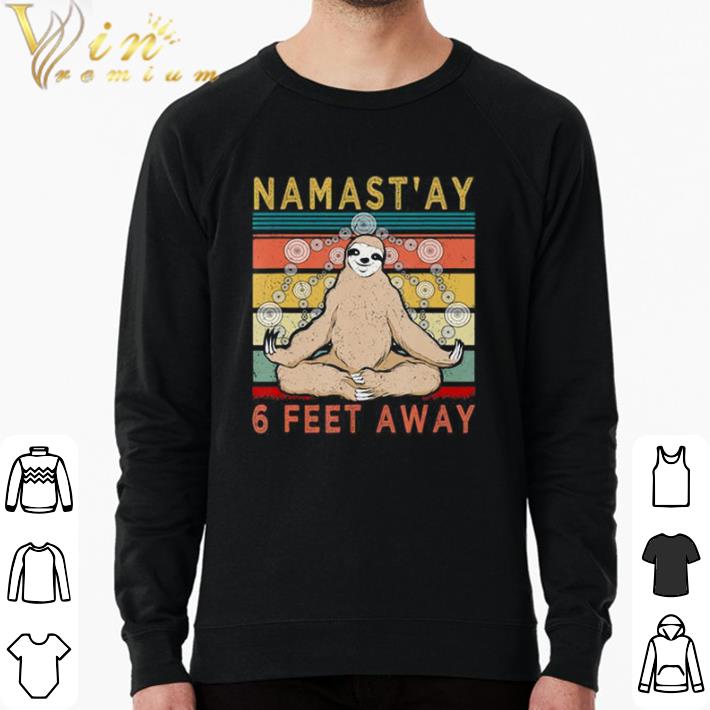 c5eacedb pretty vintage namast ay 6 feet away funny sloth yoga lover gift shirt sweater 4 - Pretty Vintage Namast’ay 6 Feet Away Funny Sloth Yoga Lover Gift shirt sweater