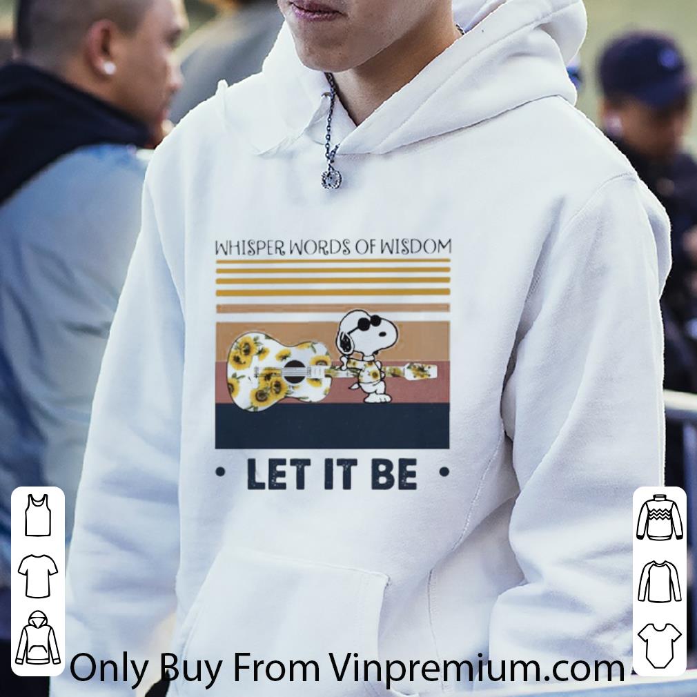 cb1c2caf top vintage guitar snoopy whisper words of wisdom let it be shirt 4 - Top Vintage Guitar Snoopy Whisper Words Of Wisdom Let It Be shirt