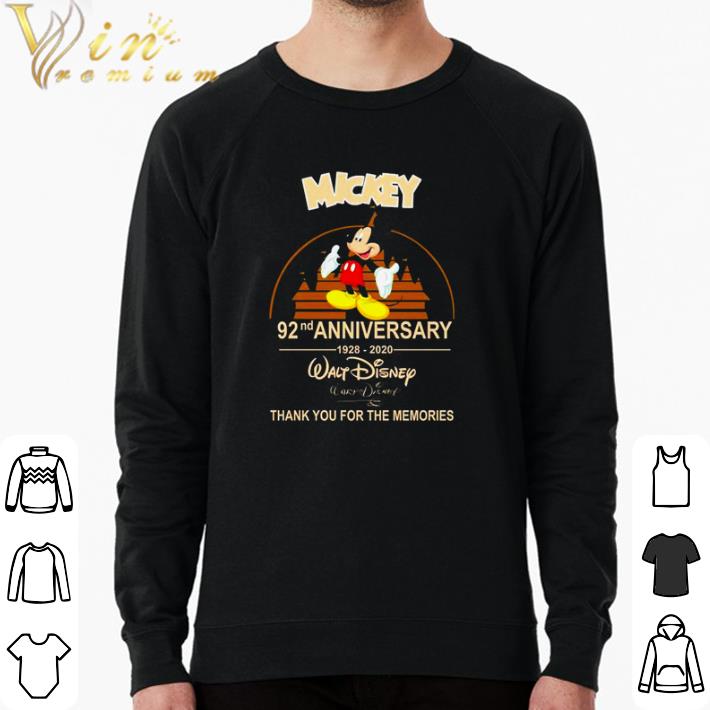 Hot Mickey 92nd Anniversary 1928 2020 Walt Disney thank you for the memories shirt sweater d5863e4e hot mickey 92nd anniversary 1928 2020 walt disney thank you for the memories shirt sweater 4 - Hot Mickey 92nd Anniversary 1928 2020 Walt Disney thank you for the memories shirt sweater