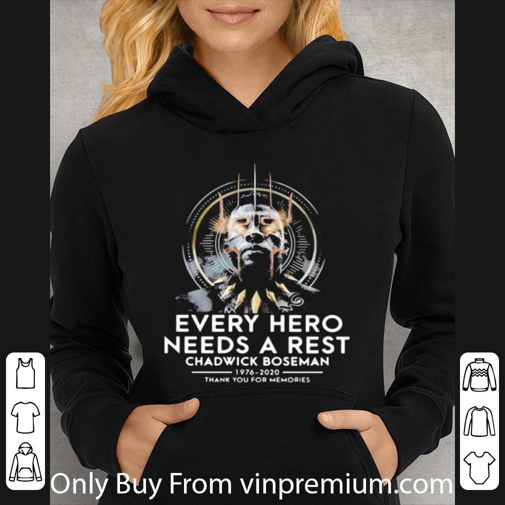 Awesome Black Panther Rip Chadwick Every Hero Needs A Rest 1976 2020 Thank You For The Memories shirt ea5a7c46 awesome black panther rip chadwick every hero needs a rest 1976 2020 thank you for the memories shirt 4 - Awesome Black Panther Rip Chadwick Every Hero Needs A Rest 1976 2020 Thank You For The Memories shirt