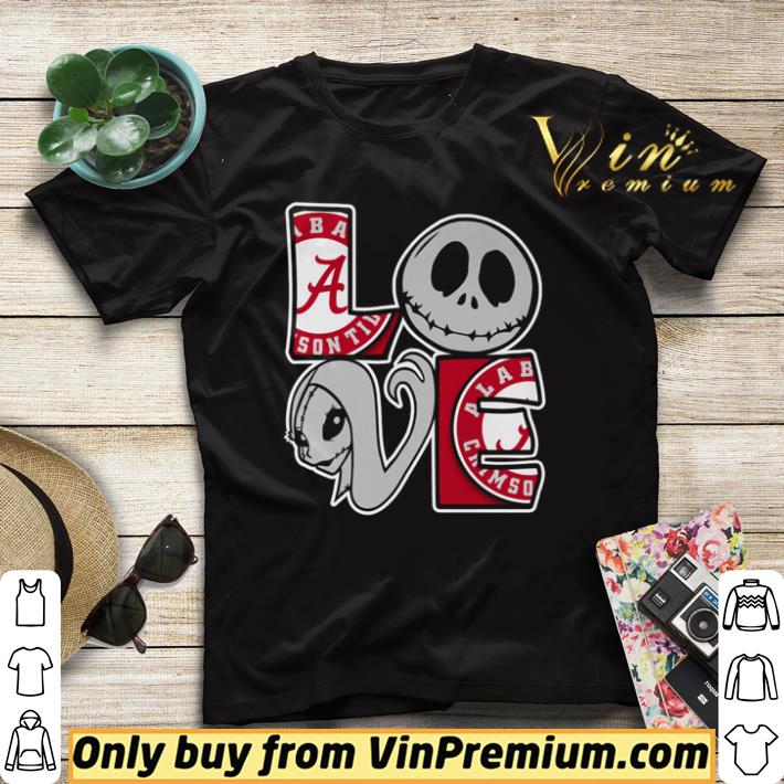 f3dae067 pretty jack skellington and sally love alabama crimson tide shirt sweater 4 - Pretty Jack Skellington and Sally love Alabama Crimson Tide shirt sweater