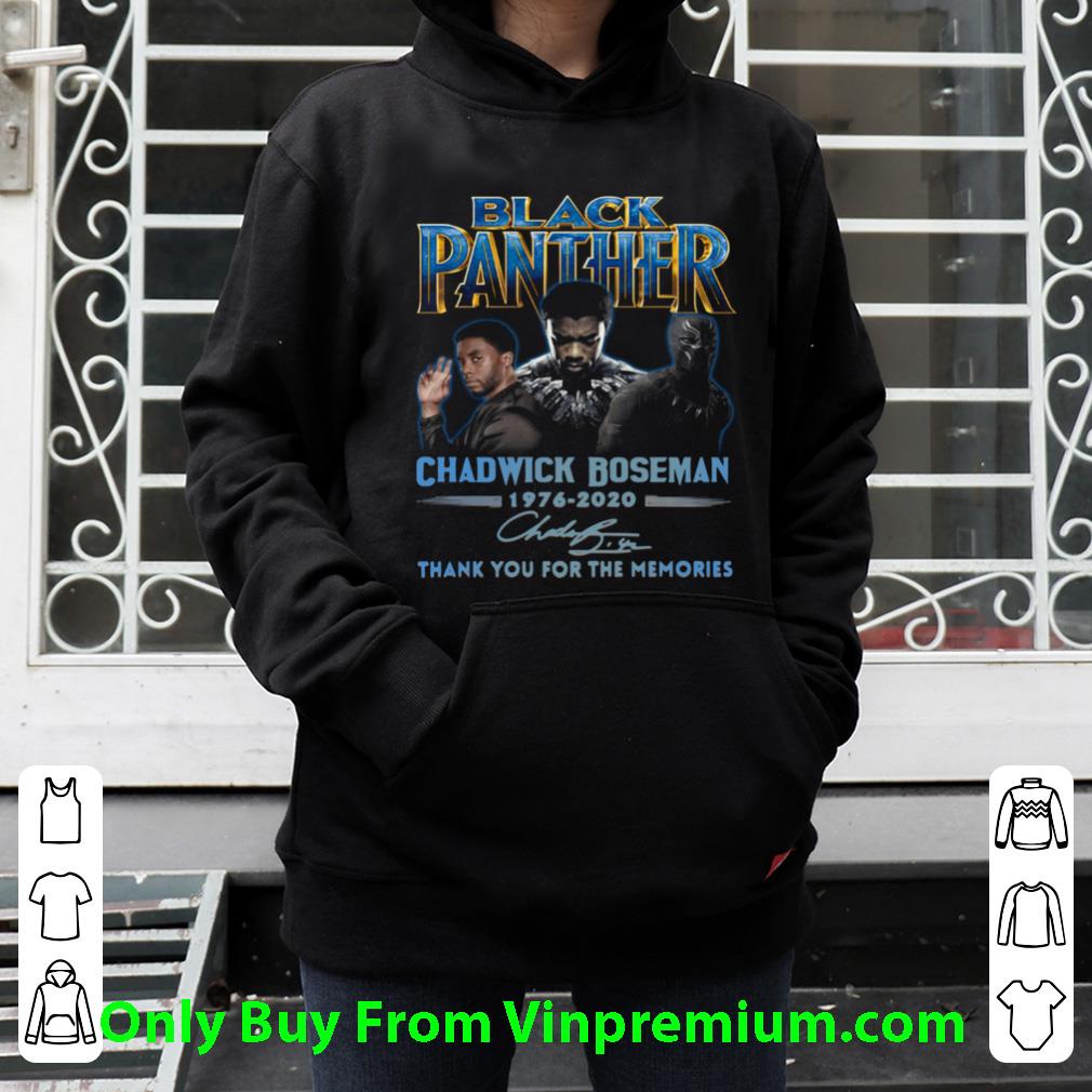 Hot Black Panther Chadwick Boseman 1976 2020 Signature Thank You For The Memories shirt f518a010 hot black panther chadwick boseman 1976 2020 signature thank you for the memories shirt 4 - Hot Black Panther Chadwick Boseman 1976 2020 Signature Thank You For The Memories shirt