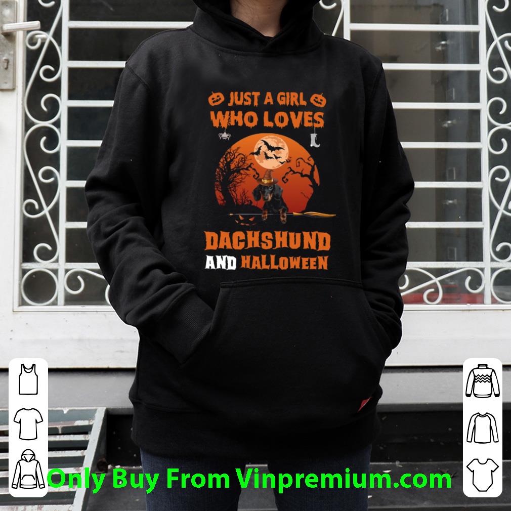 fec7709c official just a girl who loves dachshund halloween shirt 4 - Official Just A Girl Who Loves Dachshund Halloween shirt