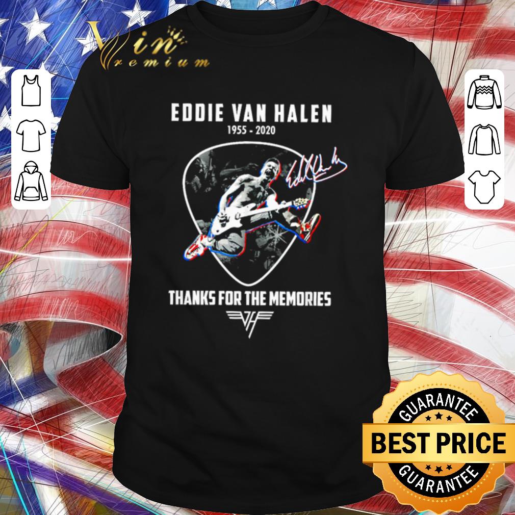 Nice Eddie Van Halen 1955 2020 thank you for the memories signature shirt