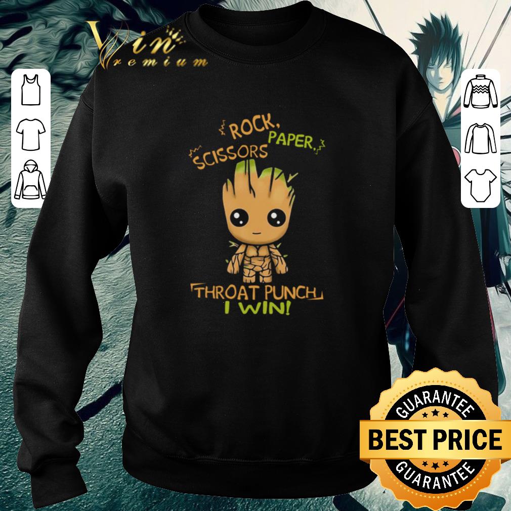 099a1eb8 awesome baby groot rock paper scissors throat punch i win shirt 4 - Awesome Baby Groot rock paper scissors throat punch I win shirt