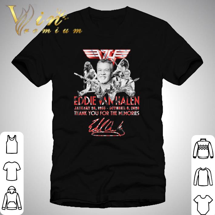 Eddie Van Halen January 26 19555 October 6 2020 thank you for the memories shirt