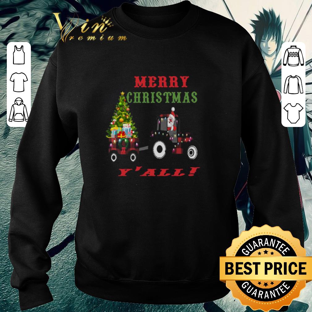 0c73371d premium santa claus riding tractor merry christmas y all sweater shirt 4 - Premium Santa Claus Riding Tractor Merry Christmas Y’all Sweater shirt