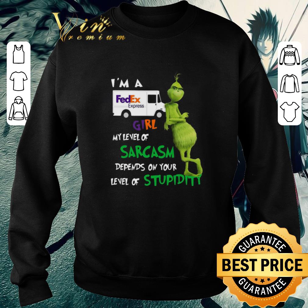 154b5aa1 awesome grinch i m a fedex express girl my level of sarcasm depends on your level of stupidity shirt 4 - Awesome Grinch I’m A FedEx Express Girl My Level Of Sarcasm Depends On Your Level Of Stupidity shirt