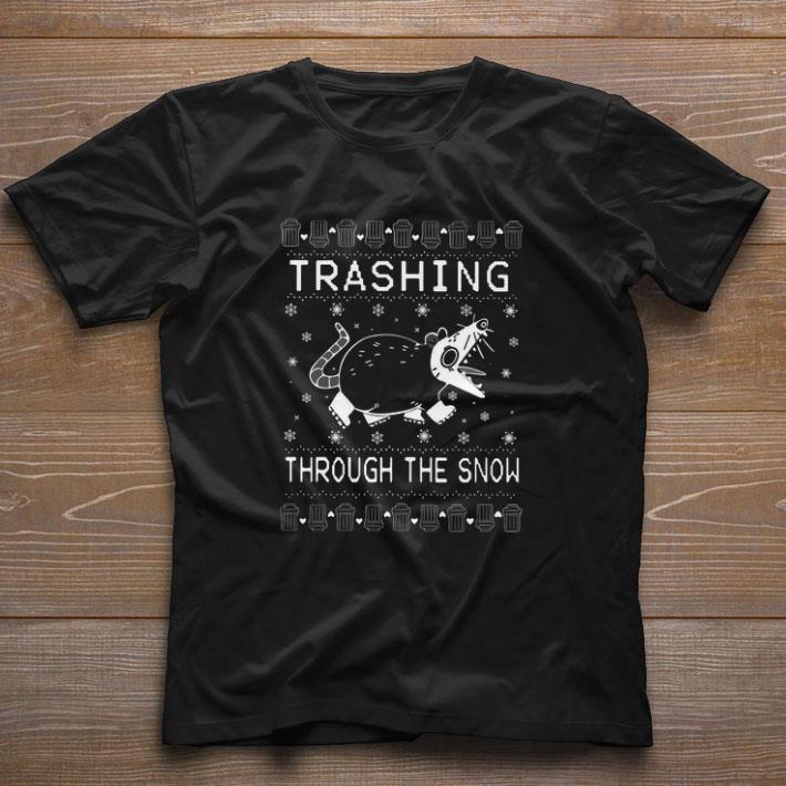 Official Opossum Trashing Through The Snow Ugly Christmas Sweater shirt