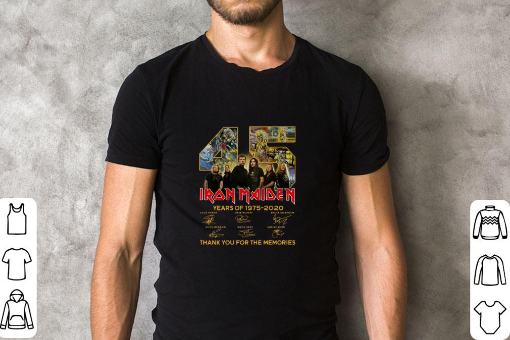 Hot 45 Years Of Iron Maiden 1975 2020 Thank You For The Memories Signatures shirt Hot 45 Years Of Iron Maiden 1975 2020 Thank You For The Memories Signatures shirt