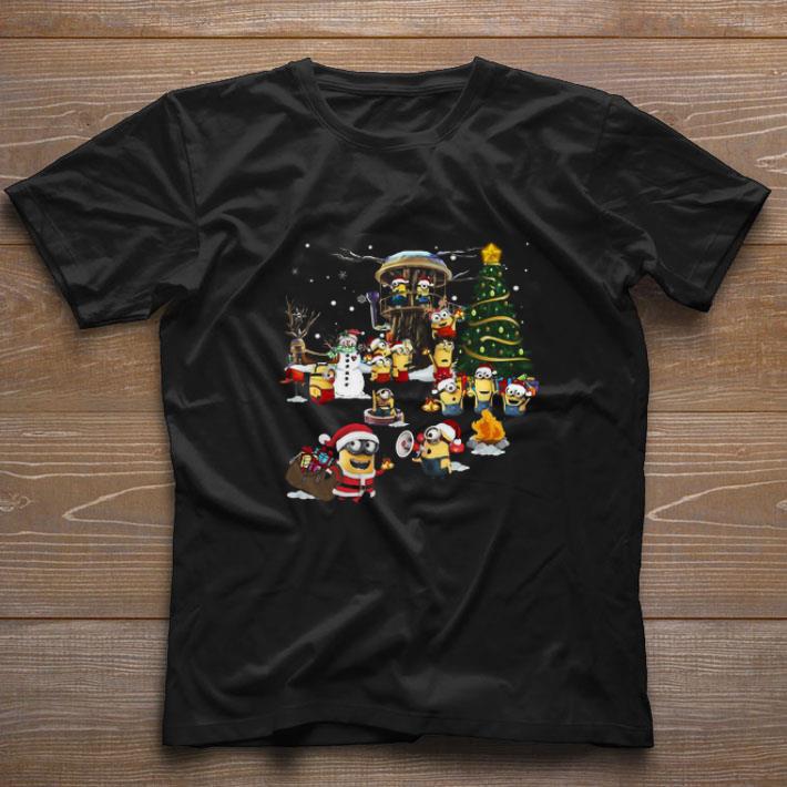 Awesome Santa Minions Snowman Merry Christmas Tree Sweater shirt