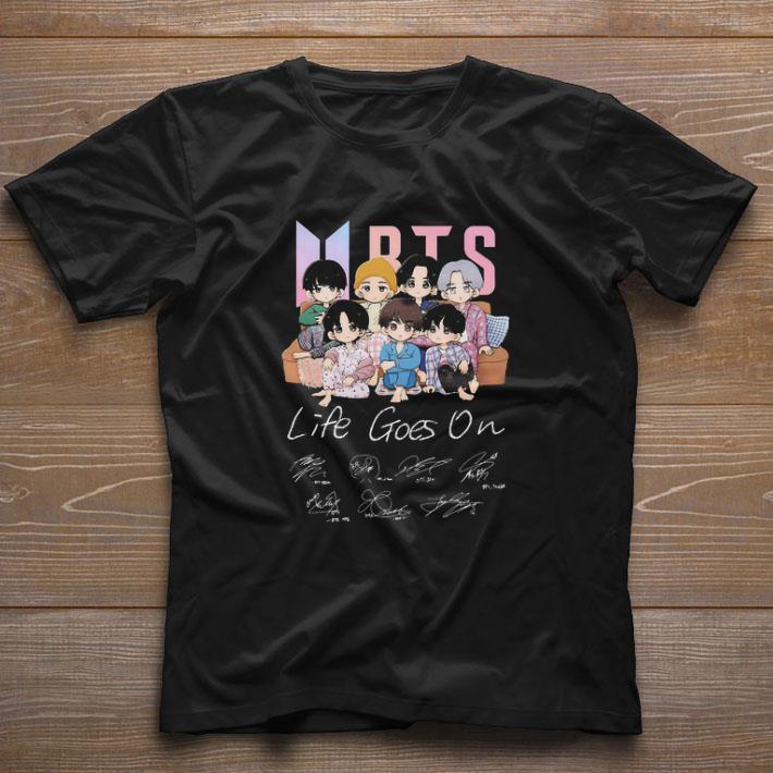Official BTS Life Goes On Signatures shirt