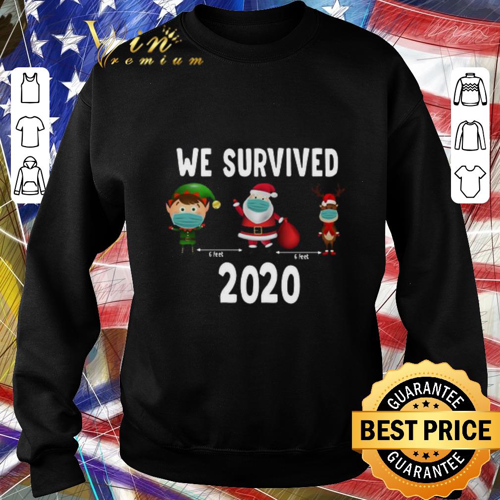 604b4c5b hot elf santa claus reindeer 6 feet we survived 2020 christmas sweater shirt 4 - Hot Elf Santa Claus Reindeer 6 Feet We Survived 2020 Christmas Sweater shirt